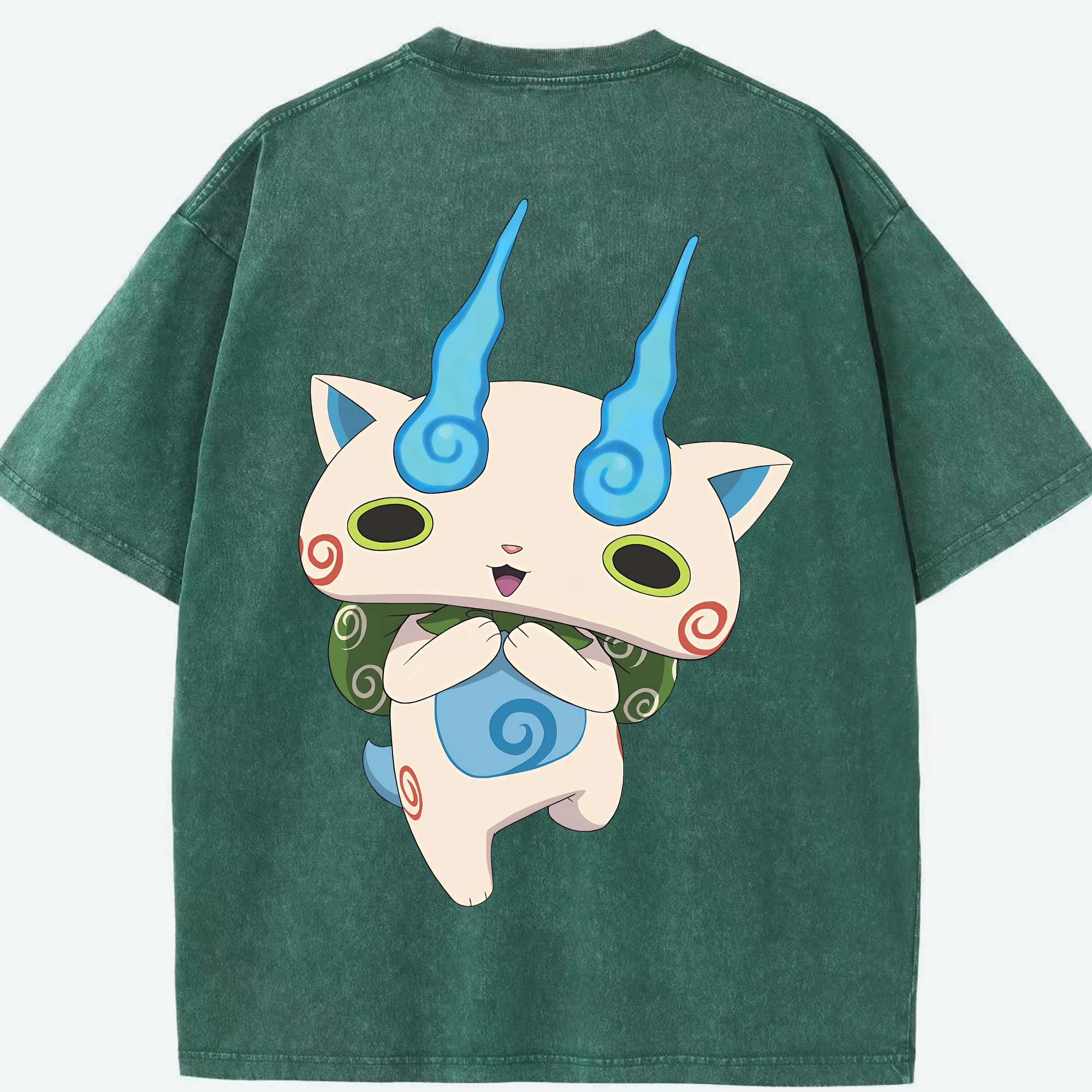 （画像用） 妖怪ウォッチ Yo-kai Watch 綿100% ヴィンテージ風 半袖Tシャツ（背面プリント）